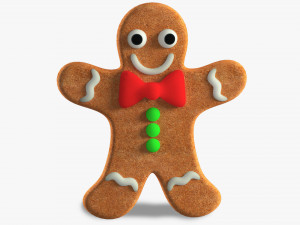 gingerbread man realistic pbr 3D Model