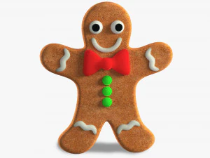 gingerbread man realistic pbr 3D Model