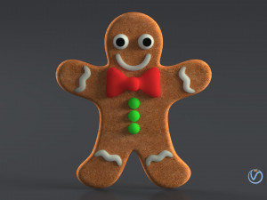 gingerbread man realistic pbr Modello 3D