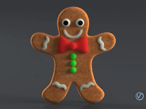 gingerbread man realistic pbr 3D Model