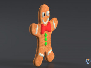 gingerbread man realistic pbr Modello 3D
