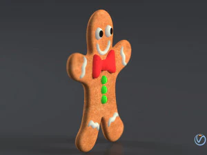 gingerbread man realistic pbr 3D Model