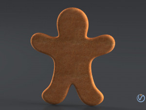 gingerbread man realistic pbr Modello 3D