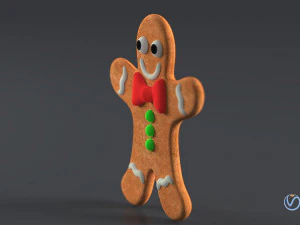 gingerbread man realistic pbr 3D Model