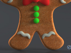 gingerbread man realistic pbr Modello 3D