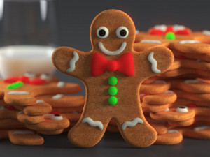 gingerbread man realistic pbr Modello 3D