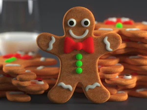gingerbread man realistic pbr 3D Model