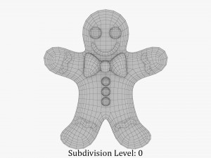gingerbread man realistic pbr Modello 3D