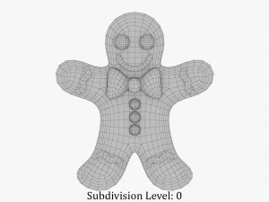 gingerbread man realistic pbr 3D Model