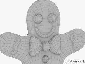 gingerbread man realistic pbr Modello 3D