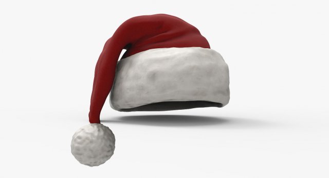 santa hat Model 3D .c4d .max .obj .3ds .fbx .stl .blend 