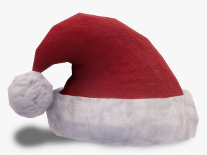 low-poly santa hat game asset 3D Model