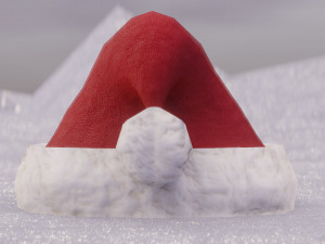 low-poly santa hat game asset 3D Model