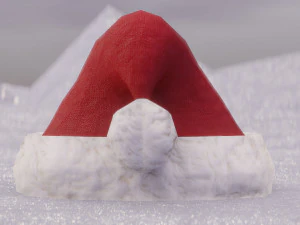 low-poly santa hat game asset 3D Model