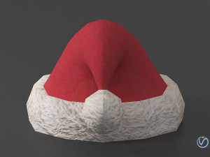 low-poly santa hat game asset 3D Model
