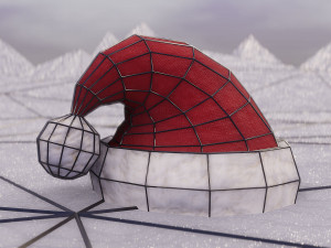 low-poly santa hat game asset 3D Model