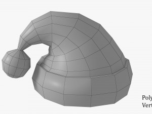 low-poly santa hat game asset 3D Model