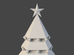 low-poly x-mas tree game asset 3D Model