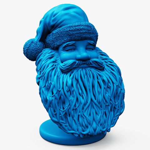 santa claus printable bust 3D-Druckmodell .c4d .max .obj .3ds .fbx .stl .blend 