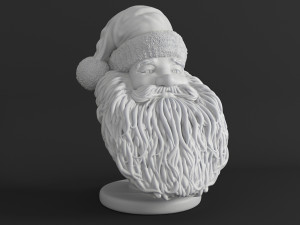 santa claus printable bust 3D-Druckmodell