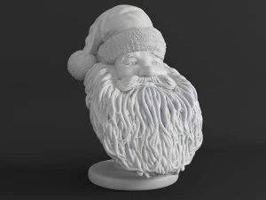 santa claus printable bust 3D Print Model