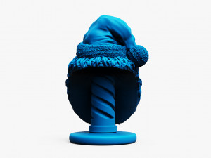 santa claus printable bust 3D-Druckmodell