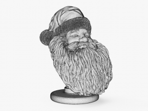 santa claus printable bust 3D-Druckmodell