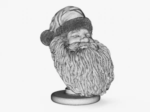 santa claus printable bust 3D Print Model