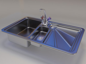 stainless steal sink 3Dモデル