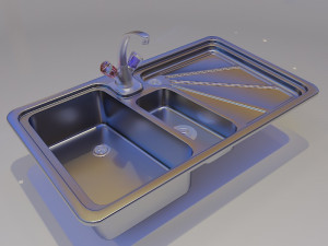 stainless steal sink 3D Model