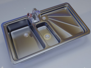 stainless steal sink 3D Model