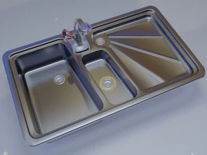 stainless steal sink 3D Model