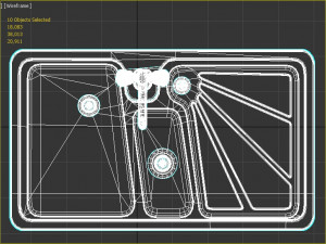 stainless steal sink 3D Model