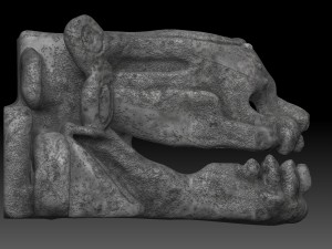 skull with mayan art 3D 모델