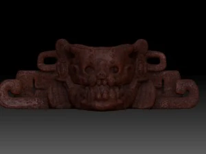skull with mayan art 3D Model