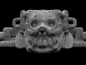 skull with mayan art 3D Model