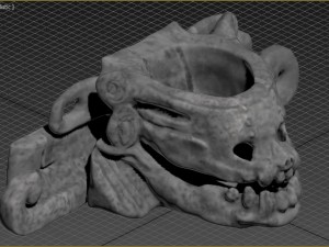 skull with mayan art 3D 모델