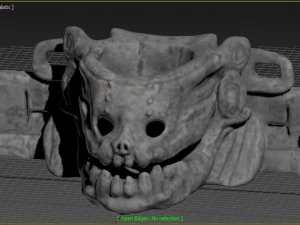 skull with mayan art 3D Model
