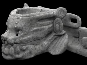 skull with mayan art 3D 모델