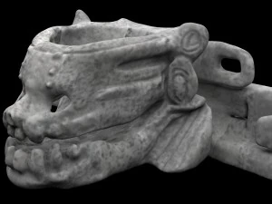skull with mayan art 3D Model