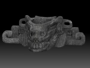 skull with mayan art 3D 모델