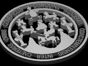 logo 3d universidad de san carlos de guatemala 3D 모델