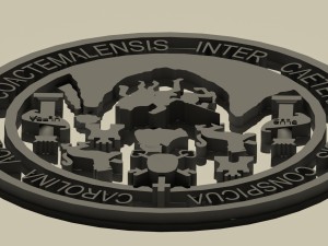 logo 3d universidad de san carlos de guatemala 3D 모델