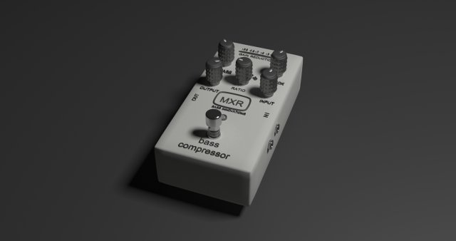 bass guitar compressor pedal 3Dモデル .c4d .max .obj .3ds .fbx .stl .blend 