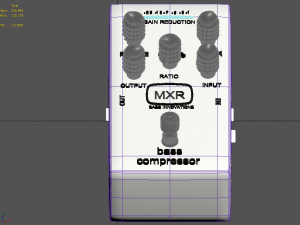 bass guitar compressor pedal 3Dモデル