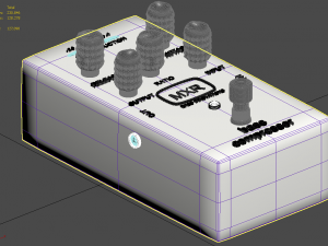 bass guitar compressor pedal 3Dモデル