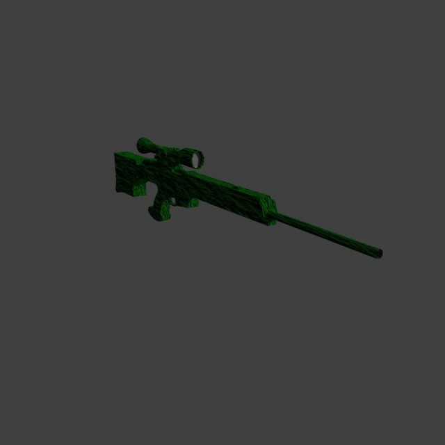 sniper 3D Model .c4d .max .obj .3ds .fbx .stl .blend 