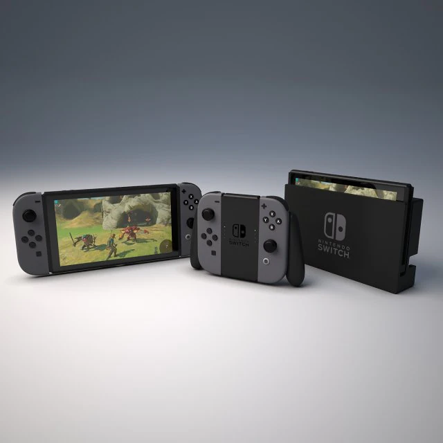 nintendo switch 3D Model .c4d .max .obj .3ds .fbx .stl .blend 