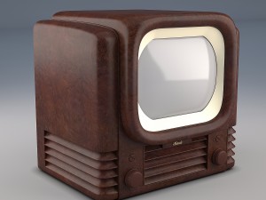 bush tv22 1950 retro vintage lamp tube television receiver 3D Model