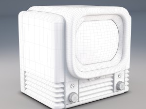 bush tv22 1950 retro vintage lamp tube television receiver 3Dモデル